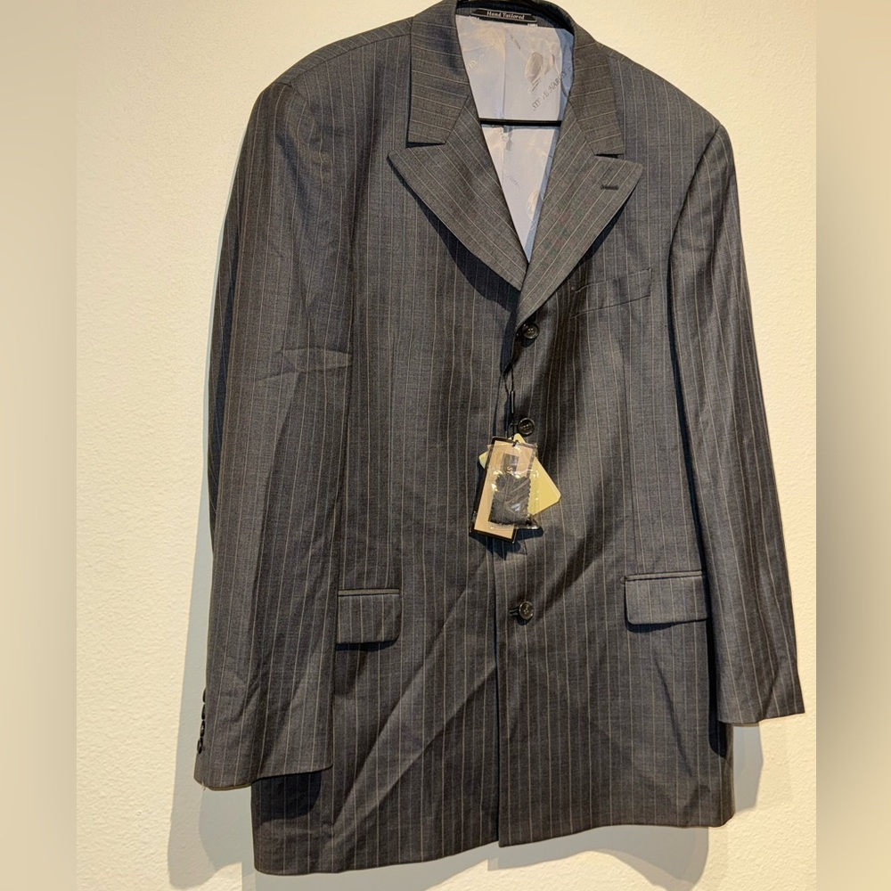 Steve Harvey  Francesco 4114 Extra Fine Merino Wool E Super 120s Blazer 46 R